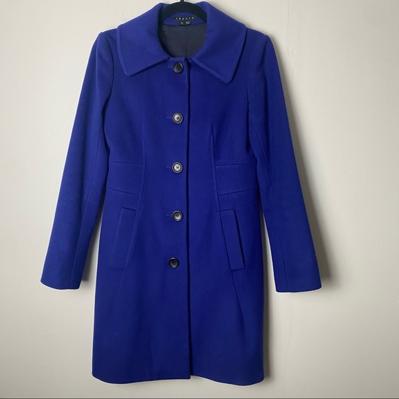 Theory Hemlan 100% Virgin Wool Coat size Small - Picture 2 of 13